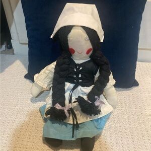 Handmade Vintage Pilgrim Primitive Pioneer Stuffed Doll